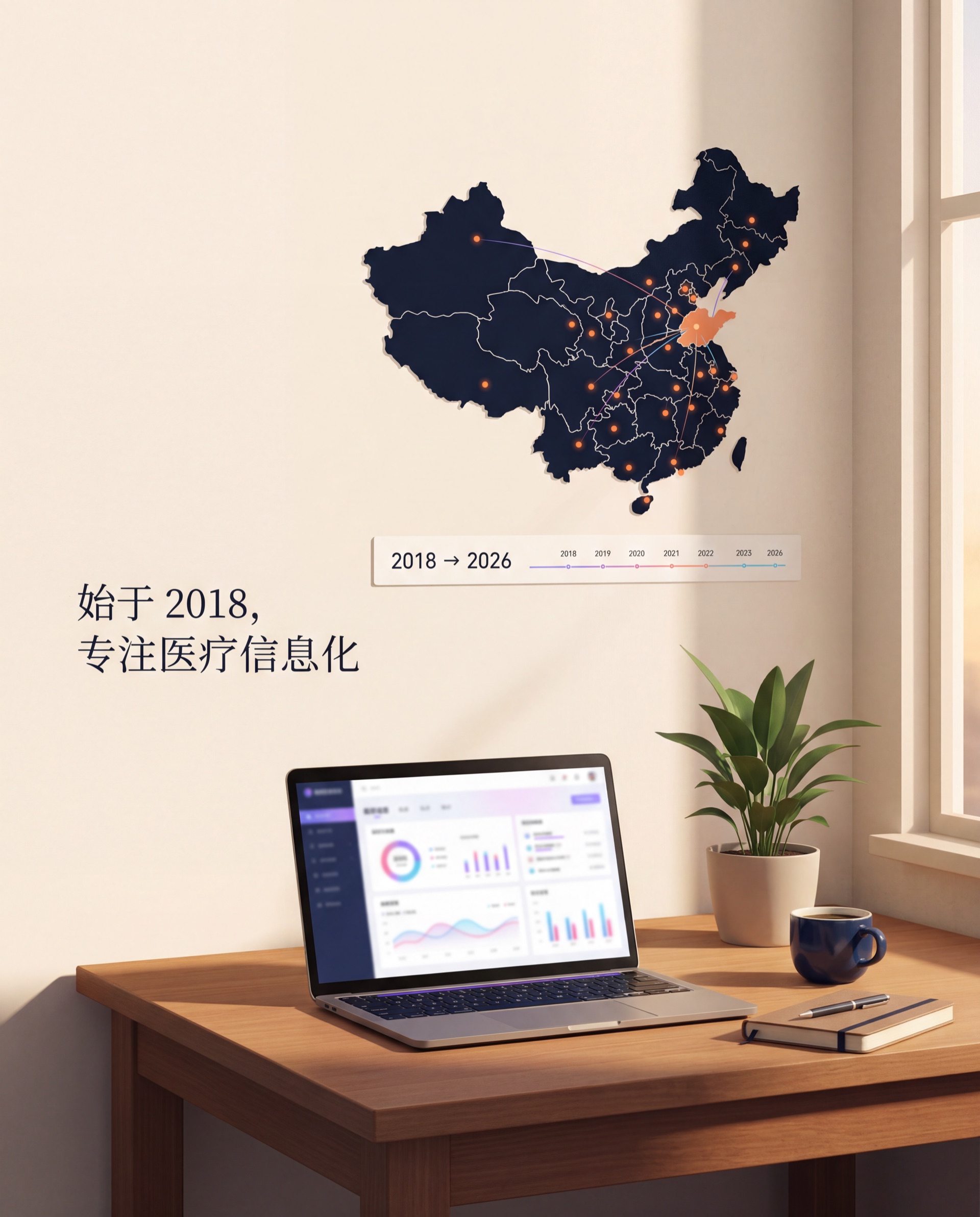 始于 2018，覆盖全国多省的医疗信息化团队